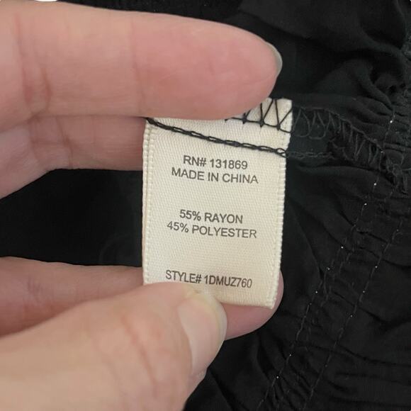 Thirty Thirty LA Bow Crop Top Medium Ruched Balloon Sleeve Dark Coquette Lolita - Picture 7 of 8